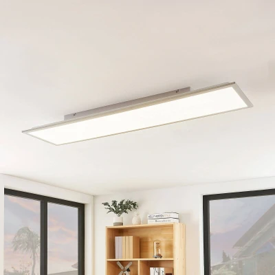 Imagen de LED Panel &#039;Stenley&#039; (Moderno) en Gris hecho de Plástico e.o. para Cocina (1 llama,) Lindby lámpara oficina, lugar trabajo, techo,