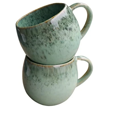 Imagen de PintoCer Taza con asa, Cerámica de Gres, Ideal para Café, Leche, Té y Chocolate, Apto Lavavajillas Microondas