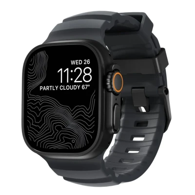 Imagen de Nomad Rocky Point Band Apple Watch 42mm / 44mm 45mm 49mm Storm Connector Black