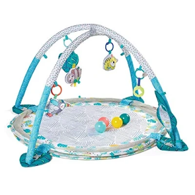 Imagen de Infantino Jumbo Activity Gym &amp; Ball Pit Transformable 3 in 1 Playmat, Sensory Stimulating, for Infants and Toddlers with 20 Balls Ultimate Fun, Multicoloured