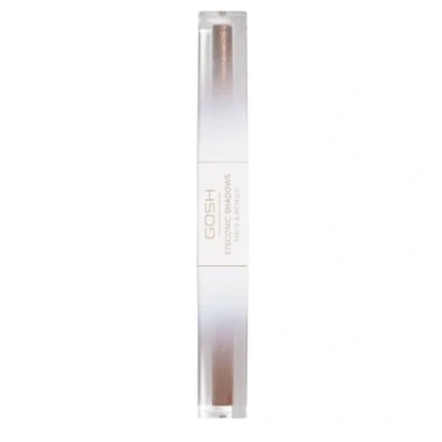 Imagen de GOSH Eyeconic Eyeshadow sombra de ojos 2 en 1, color marrón con lado mate y metálico, resistente a las manchas al agua, dura hasta 12 horas, lápiz altamente pigmentado, vegano