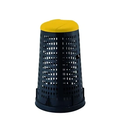 Imagen de Stefanplast Papelera con Caballete, Amarillo/Negro, 100 Litre
