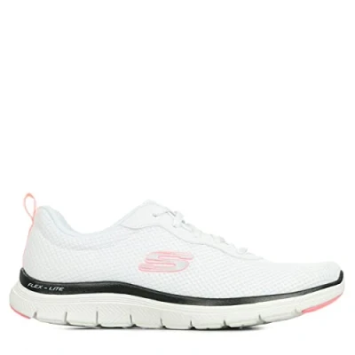 Imagen de Skechers Flex Appeal 4.0 Brilliant View, Zapatillas Mujer, White Mesh Black Pink Trim, 39 EU