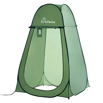 Imagen de WolfWise Acampar Tienda de Ducha Camping Desplegable Pop Up Campaña Portátil para Privacidad al Aire Libre Vestuario