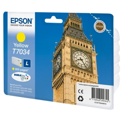 Imagen de Epson C13T70344010 Cartucho de Tinta, Amarillo, Ya Disponible en Amazon Dash Replenishment