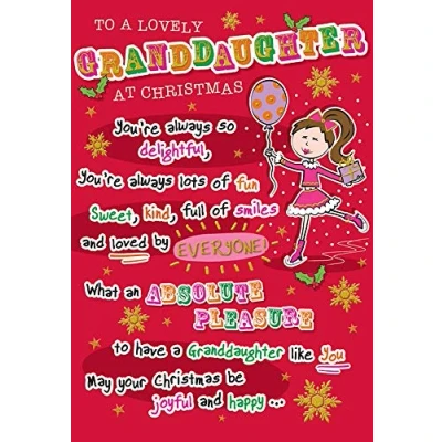 Imagen de Regal Publishing Tarjeta de Navidad para nieta (22,86 x 15,24 cm)