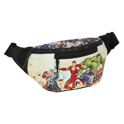 Imagen de Safta Avengers Forever Riñonera con Bolsillo Exterior, Ideal para Jóvenes y Niños de Diferentes Edades, Cómoda Versátil, Calidad Resistencia, 23x9x12 cm, Multicolor