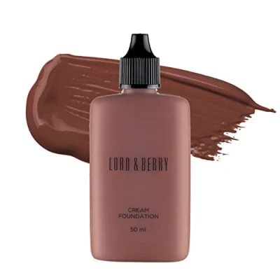 Imagen de Lord &amp; Berry CREAM Foundation Makeup Long Lasting Full Coverage Lightweight Liquid Contains Antioxidants, Moisturizers, UVA UVB Filters Anti Pollution Extracts, Truffle