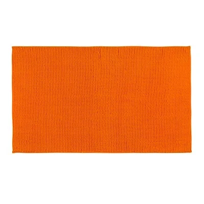 Imagen de Gözze Alfombrilla de baño antideslizante, muy suave, microfibra, 70 x 120 cm Naranja