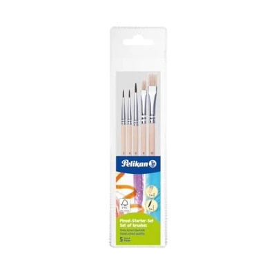 Imagen de Pelikan 718163 Pinceles de Pelo para Principiantes (5 Unidades) [Importado Alemania]