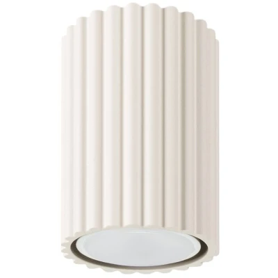 Imagen de SOLLUX LIGHTING Plafón de carbono, beige, altura 10 cm, aluminio