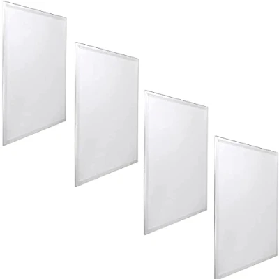 Imagen de Jandei Pack x4 Panel LED Retroiluminado, dimensiones 60x60cm, Potencia 48W, Color Blanco Neutro 4200K, 3900 lúmenes, Marco Blanco, Para empotrar en Falso Techo tipo Armstrong, Driver incluido