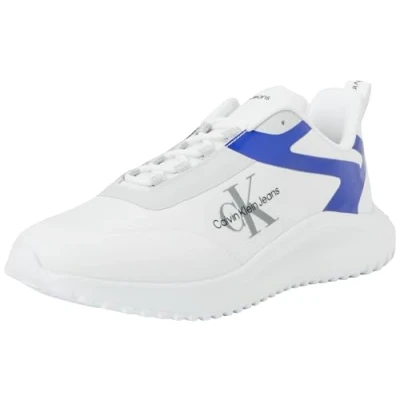 Imagen de Calvin Klein Jeans EVA RUNNER LOW LACE ML MIX YM0YM00968, Zapatillas Deportivas Hombre, Blanco (Bright White/Sapphire Blue), 46 EU