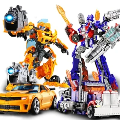 Imagen de AUROSA Transform Juguetes, 2 En 1 Robot De Coche Deformado Transformando Juguetes Coche, Transformable Juguete para Niños