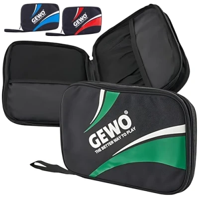 Imagen de GEWO Unisex Funda Doble para Ping Pong de Adultos, Negro/Verde, 32 x 23 3 cm