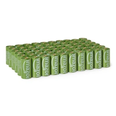 Imagen de Amazon Basics Bolsas de Material Reciclado para Residuos Perro Sin Dispensador Perfume, 900 (60 Paquetes 15 Bolsas)