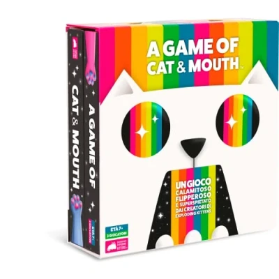 Imagen de Asmodee A Game of Cat &amp; Mouth, Juego de Mesa, Divertido Fiesta los Creadores Exploding Kittens, 2 Jugadores, 7+ años, edición en Italiano