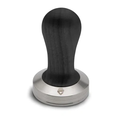 Imagen de LELIT Tamper de Café para Filtro LELIT58 con Mango Madera Prensador Compactador Utensilios Café, Plateado/Negro