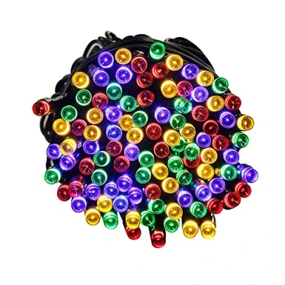 Imagen de Tuokay 10M 100 LED Luces de Navidad Cadena Guirnalda con Adaptador 8 Modos Decorativa Iluminación para Arbol Navidad, Fiesta,Boda