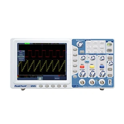Imagen de PeakTech 1265 Osciloscopio de memoria 2 canales (30MHz) con USB, VGA, interfaz LAN y pantalla a color TFT alta resolución 8 &quot;, 20 modos medición automática, (10,000 / Ch.)