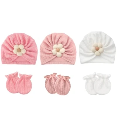 Imagen de DRESHOW Sombreros y Gorras Guantes para Bebé Recién Nacido Beanie Sombrero Bebés Niñas Niños Gorros 0 6 Meses