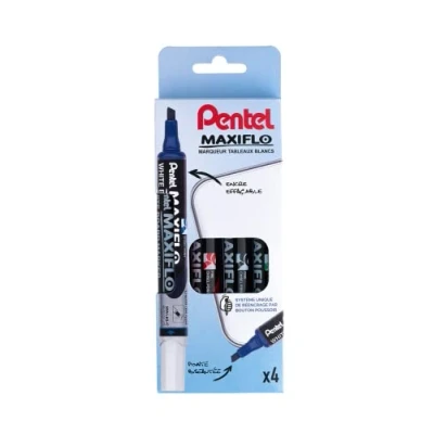 Imagen de Pentel Maxiflo Rotulador para pizarra blanco, multicolor Paquete de 4