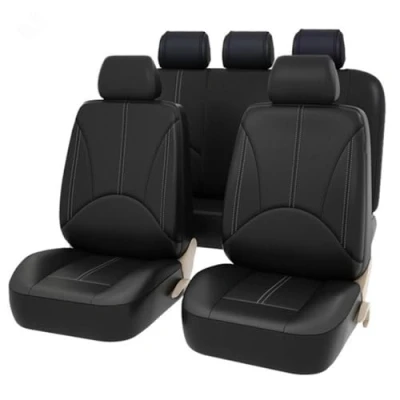 Imagen de IONZS Cubiertas de Asiento Coche para BMW 3 Series E90 Limousine 2005 2013,Empalme Cuero Cubre Asientos,Perforado Fundas Asientos Protector,A/Black