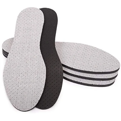 Imagen de SULPO Plantillas de Carbón Activado Antisudor Suela Espuma Algodón y Látex Extraíble Suelas con Activo Elimina Olores Desodorante Zapatos para Adultos 4 Pares, Tallas 36 48