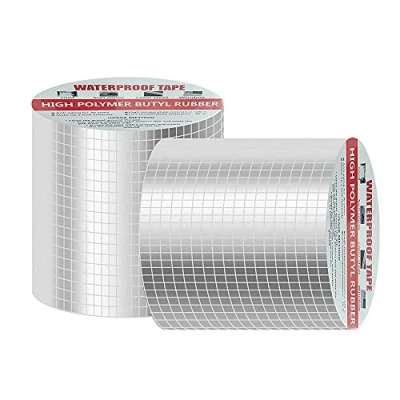 Imagen de Cinta de Butilo Impermeable Autoadhesiva 100mmx5m, Adhesiva para Fugas Agua, Reparación, Sellador Adhesivo, Reparación