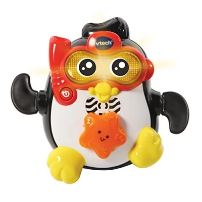 Imagen de VTech Chapoteos Frank, Juguete baño bebé, Animal Nadador Interactivo con Voz y luz, Sumergible más de 30 melodías, Canciones Frases, Multicolor, Small (3480 501722)