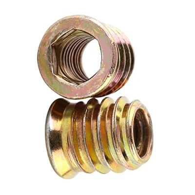 Imagen de FTVOGUE 20pcs Interior Tuercas hexagonales Tornillo de cabeza acero al carbono roscadas para muebles madera(M8*15mm)