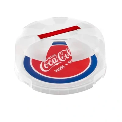 Imagen de Snips, Porta Tartas con Tapa Coca Cola, 4 Cierres de Seguridad, Campana para Diámetro 28 cm, Made in Italy, 0% Bpa