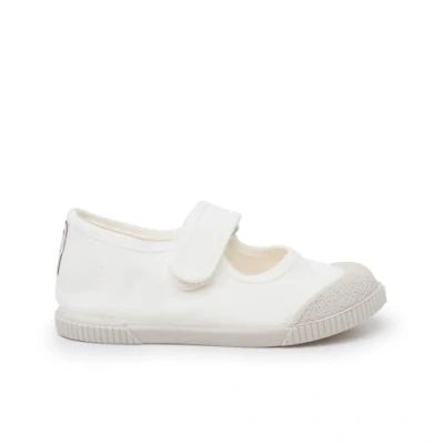 Imagen de Pisamonas Merceditas Puntera Barefoot Lona Lavada Talla 22 Color Blanco