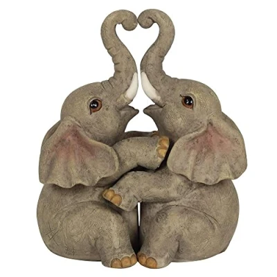 Imagen de Something Different Adorno de Pareja Elefante 2 Unidades. 250 g, Color gris (FO_66138)