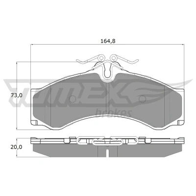 Imagen de TOMEX brakes TX 11 48 Juego de pastillas freno preparado para indicador desgaste MERCEDES BENZ: Sprinter 3 T Furgón, 2 Furgón