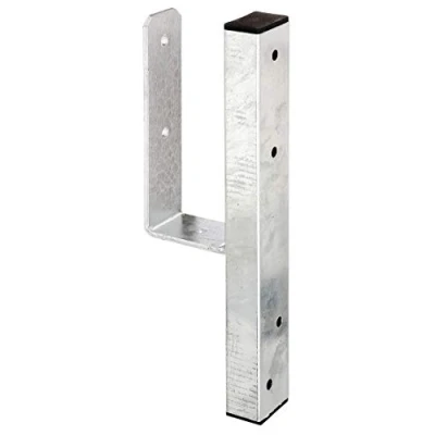 Imagen de Alberts 214432 Base para postes en U, bordillos L de madera cuadrados, Galvanizada caliente, Anchura apertura 90 mm, Longitud 410 mm