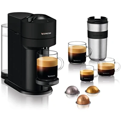 Imagen de Cafetera de cápsulas Nespresso® De&#039;Longhi Vertuo Next ENV120.BM, 1500W, 1.1 l, Calentamiento 30s, Tecnología Centrifusión™, Bluetooth, Apagado auto