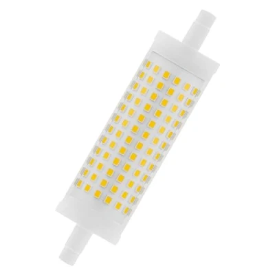 Imagen de OSRAM LED Line lámpara multicolor con casquillo R7s retrofit, 19 W / 2452 lm, clara, luz blanca fría 4000 K, no regulable, IP20, cristal sin plomo, 28 mm de diámetro, EEK E