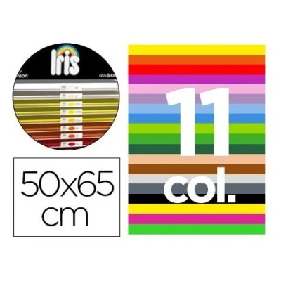 Imagen de Cartulina guarro 50x65 conteni do &quot;&quot;c&quot;&quot; 25 hojas x 5 colores + 4 fluo 25hojas 2 metal 185g