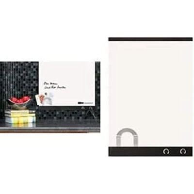 Imagen de Nobo Pizarra Magnética Pequeña con Clip de Notas Sin Marco para la Pared tu Casa u Oficina, Horizontal o Vertical, 430 x 580 mm, 1903859