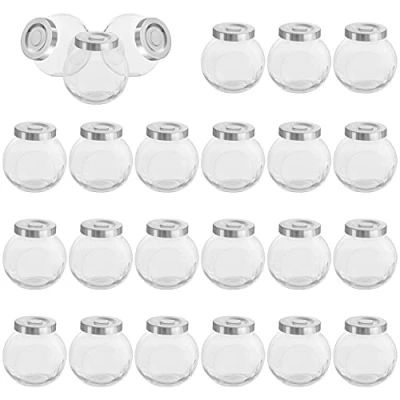 Imagen de Belle Vous Botes de Cristal con Tapa (Pack 24) Tarros Redondos 50 ml Set Frascos Vidrio para Mermeladas, Hierbas, Especias, Comida Bebé, Yogur, Mermelada Regalos Bodas