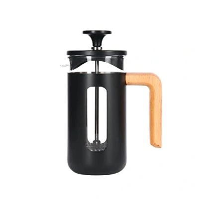 Imagen de La Cafetière Pisa Cafetera de acero inoxidable, tres tazas, color negro, en caja regalo, 350 ml