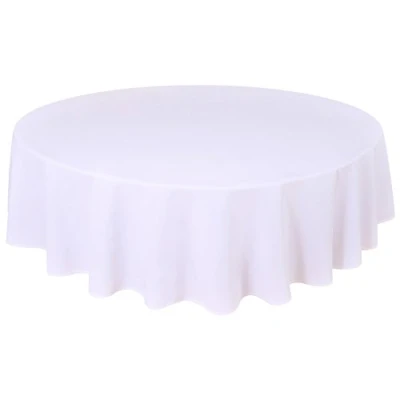 Imagen de Home Direct Mantel 100% poliéster, Redondo 180cm Blanco
