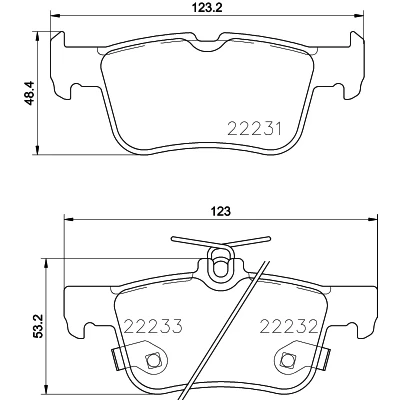 Imagen de HELLA 8DB 355 023 301 Juego de pastillas freno con avisador acústico desgaste FORD: Mondeo 5 Kombi, Limousine, S Max Mk2