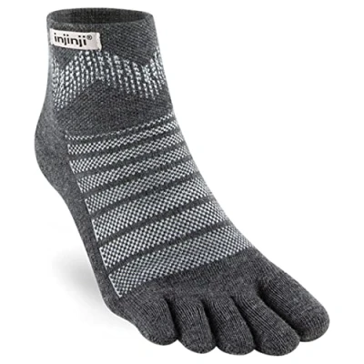 Imagen de Injinji Calcetines de lana unisex para exteriores, peso medio, miniatura, gris, L