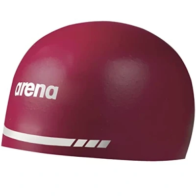 Imagen de Arena 3D Soft USA Gorro de natación Unisex Silicona para Adultos Hombres y Mujeres, práctica Piscina Kit Carreras, Rojo, Extra grande