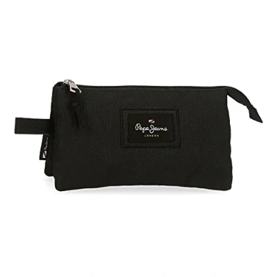 Imagen de Pepe Jeans Aris, Accesorio De Viaje Neceser Unisex Niños, Negro (Black), 22x12x5 Cms