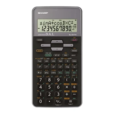 Imagen de Sharp EL 531TH Calculadora científica (entrada D.A.L, funciona con pilas), color plateado