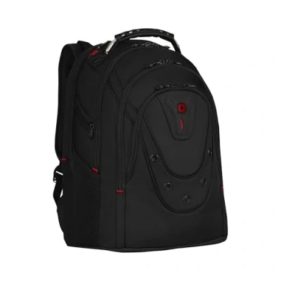 Imagen de Wenger Ibex Deluxe Mochila para portátil, portátil 14 16 pulgadas, tableta de hasta 10 26 l, mujer hombre, oficina universidad escuela viajes, negro, 606493