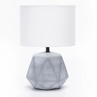 Imagen de Aigostar Lampara de Mesa Cerámica, Vintage Lámpara Mesita Noche con Pantalla Tela, Casquillo E14, max.40W, Luz Noche, Sobremesa para Dormitorio, Salón (sin Bombilla) H29cm